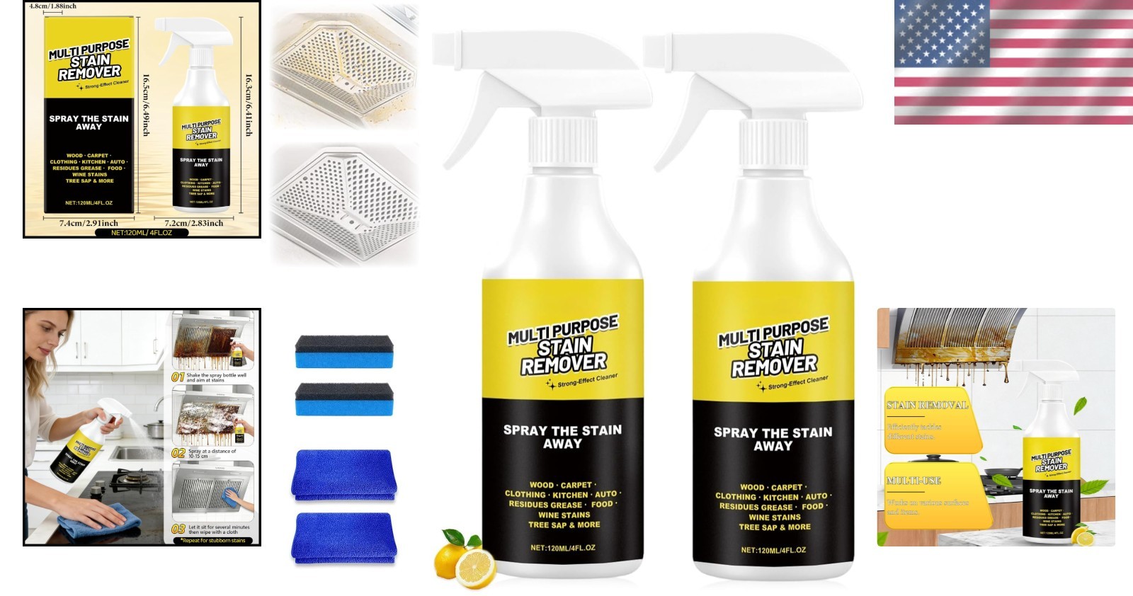 2PCS Alien Multi Purpose Stain Remover, Foam Cleaner Spray, A powerful cleane…