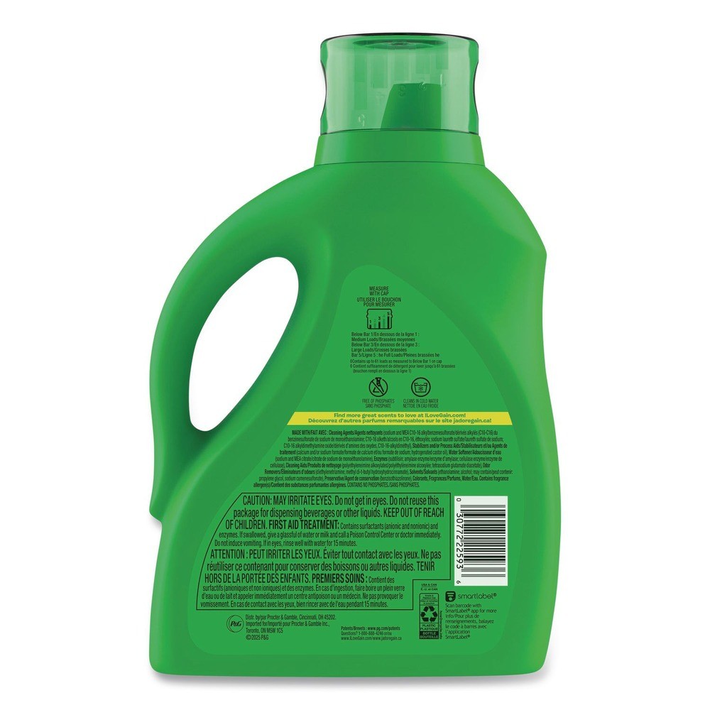 Gain 09210 81 oz Pour Bottle Liquid Laundry Detergent – Gain Original (4/CT) New