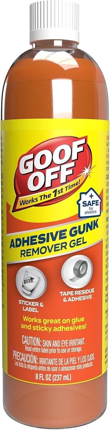 Adhesive Gunk Remover, 8 Fl Oz, Hard Surfaces, Metal Glass Brick Wood Concrete