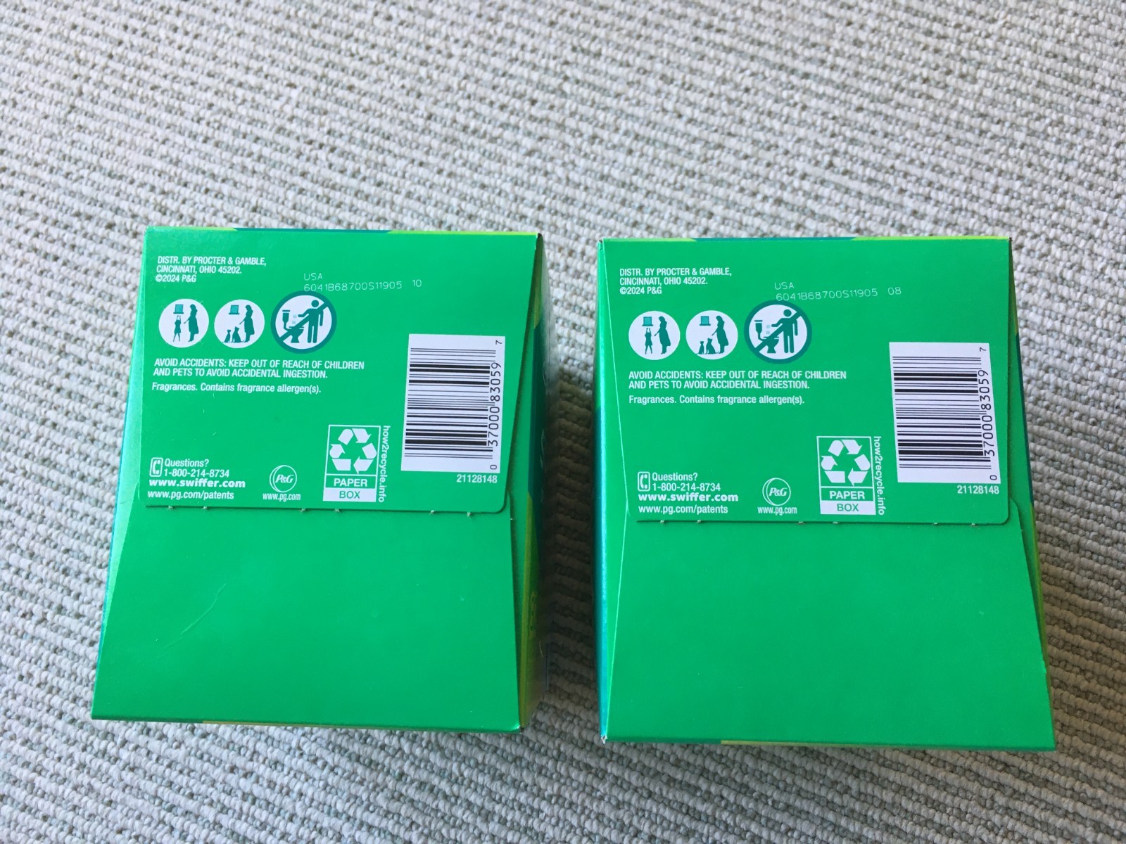 NEW IN BOX (2-Pk) Swiffer Sweep Dry Sweeping Cloths Gain Scent 32 ct. each = 64