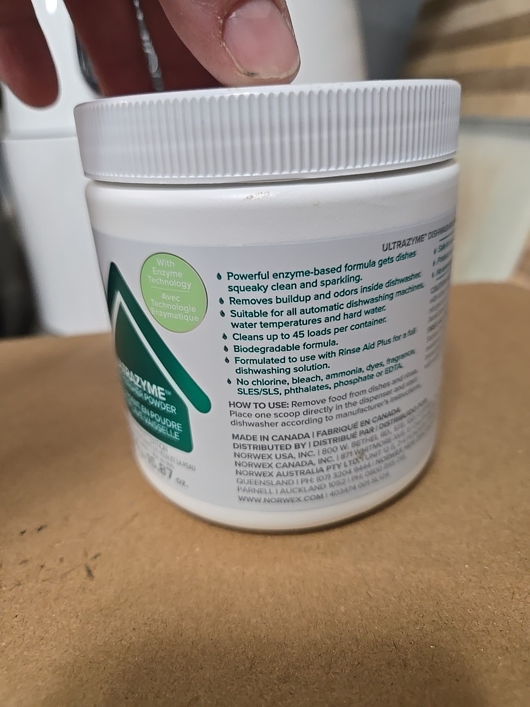 Norwex Ultrazyme Dishwasher Powder, 15.87 oz. **NEW**