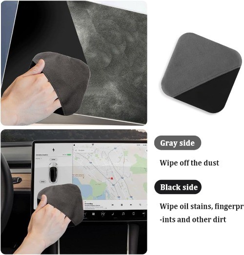 Car Screen Cleaner Cloth, Rapid Dust Removal Microfiber Cl Color: Square Shape