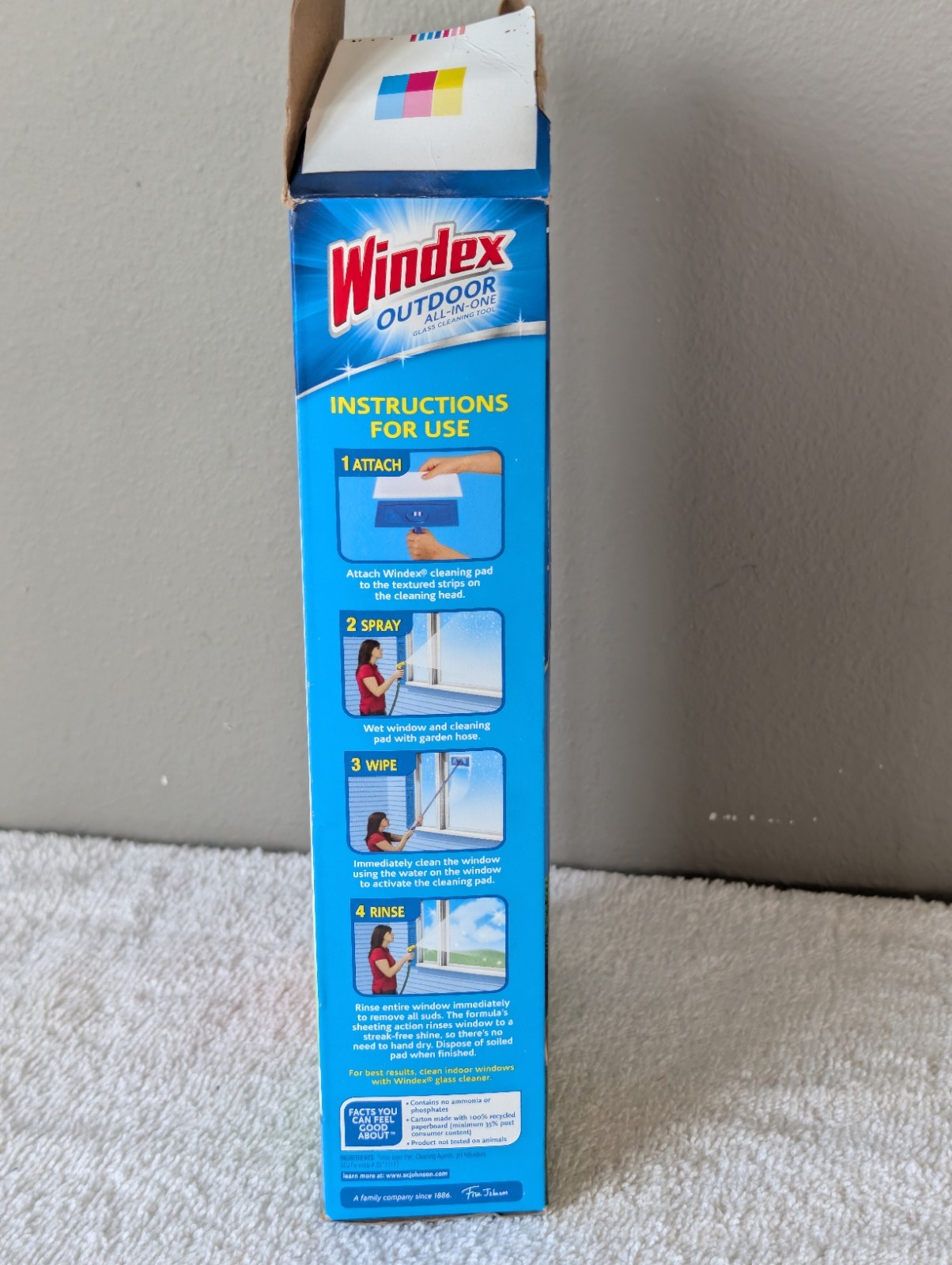 Windex Outdoor All-In-One Glass Cleaning Tool Starter Kit New Open Box