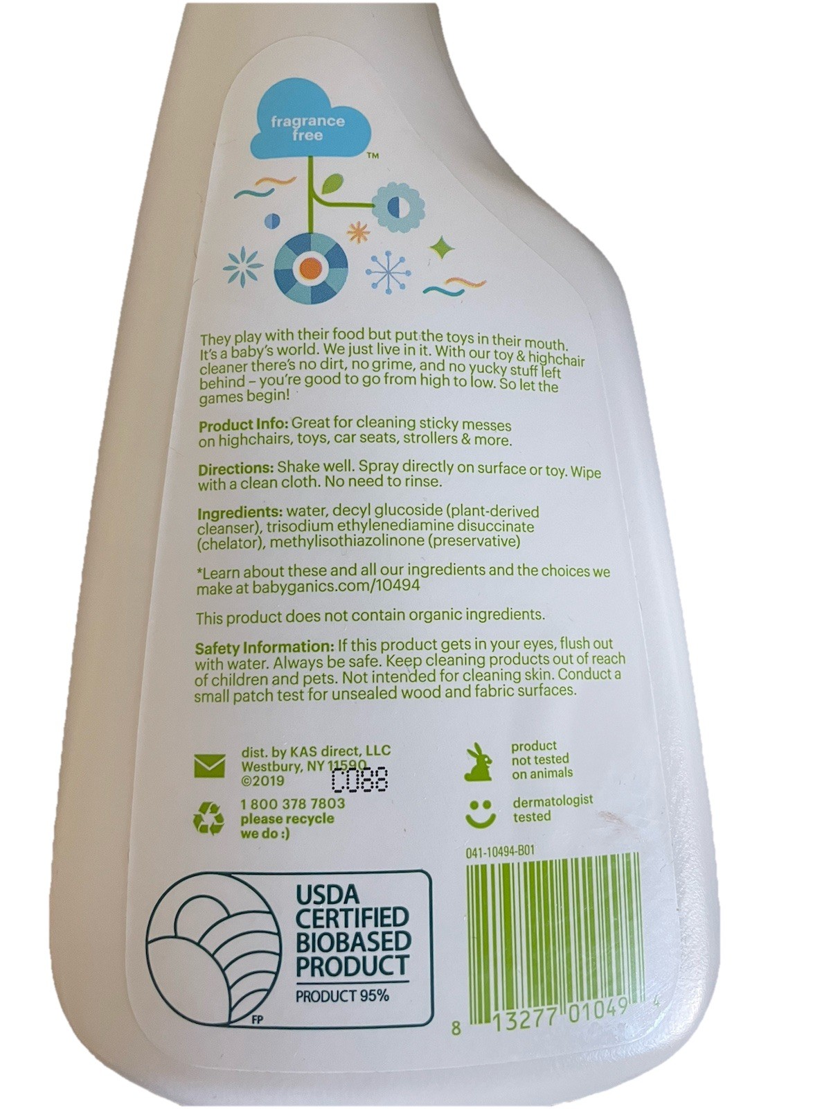 Plant Based Toy and High Chair Cleaner Non Toxic 17 Fl Oz Pack of 2