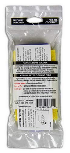 2 Piece Kitchen Cleaning Set Blue Razor Scraper and Non Abrasive Scrubbing Pad