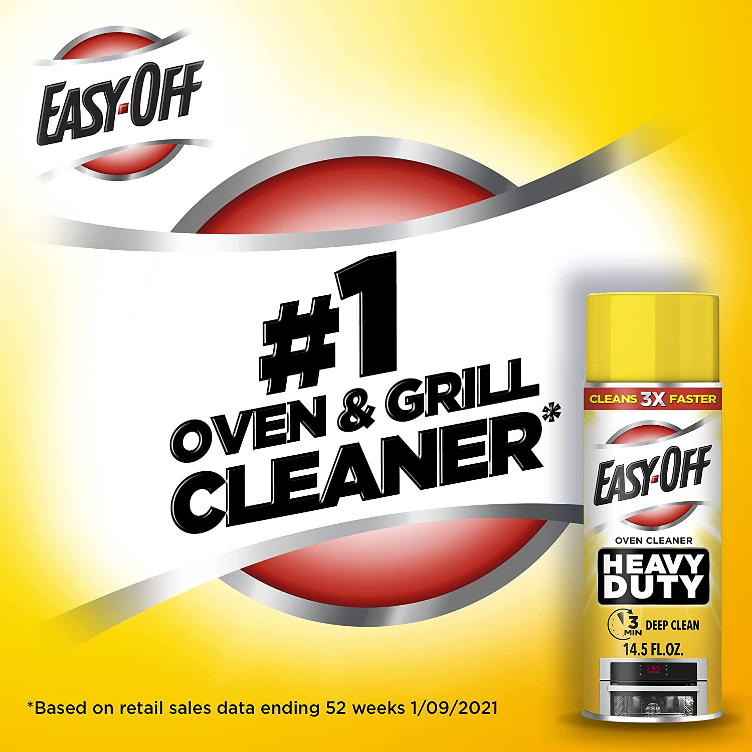 Heavy Duty Oven Cleaner Foam, Removes Grease & Burned-On Food, for Ovens, Grill