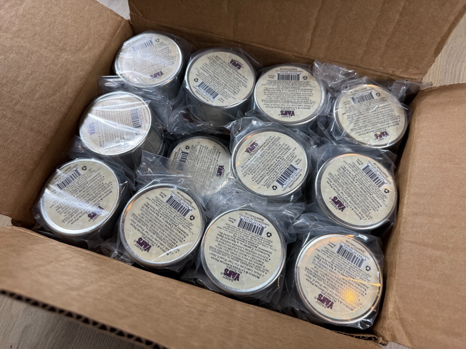 24 Pack Daddy Vans All Natural Beeswax & Lavender Furniture Wood Polish NEW