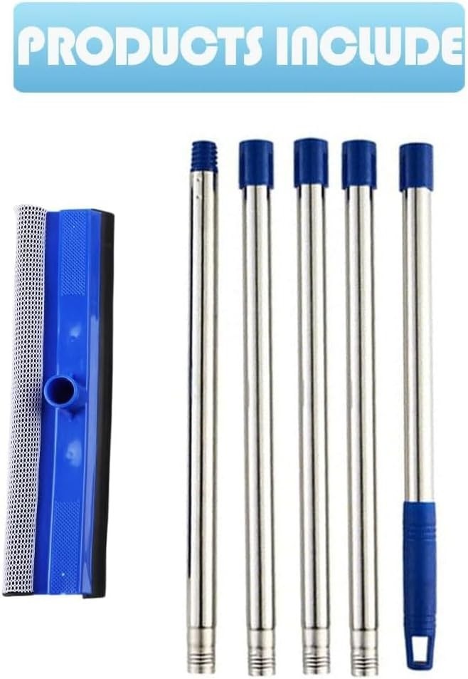 62″ or 72″ Window Squeegee for Window Cleaning – Long Handle Window Cleaner Tool