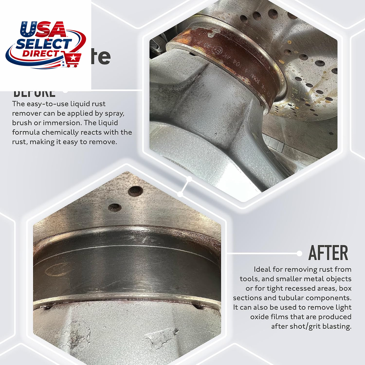 Fast Acting Rust Remover for Metal – 1 Liter Industrial Strength