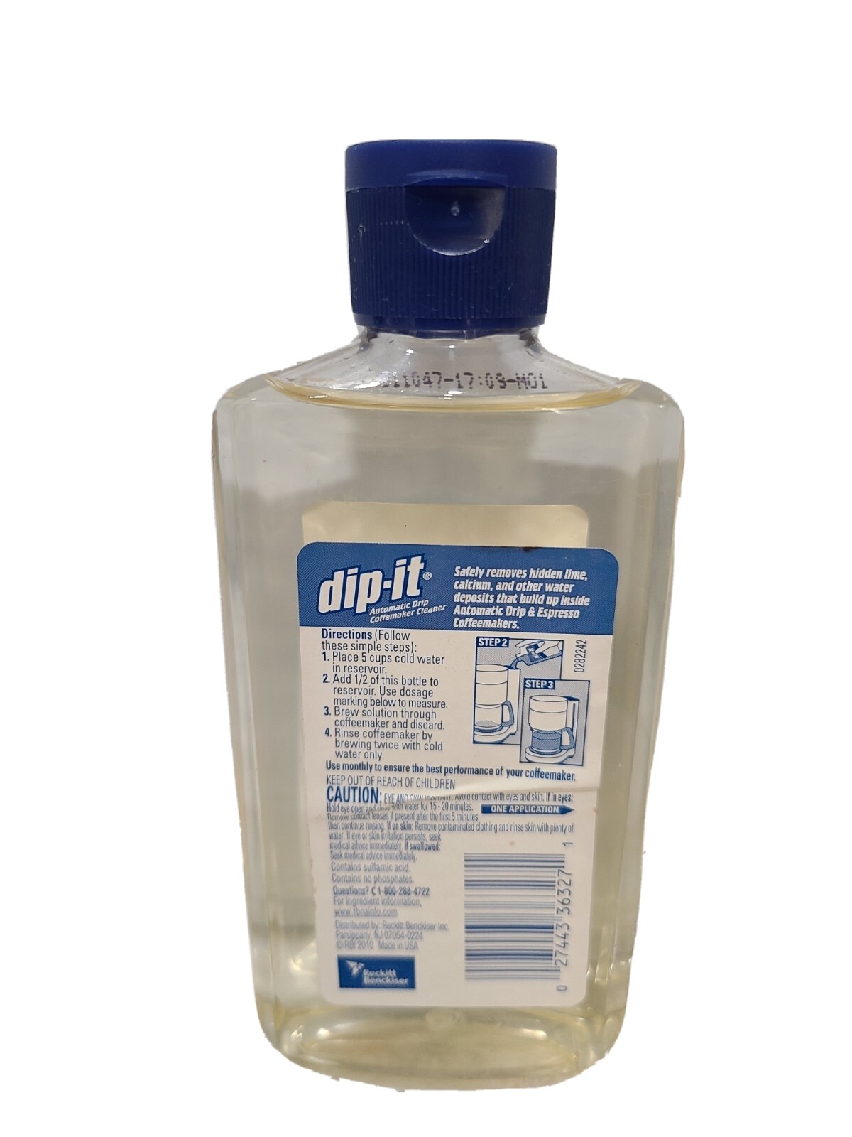 DIP-IT Coffee Pot Destainer 7 fl oz New Cookware Coffeemaker Cleaner HTF
