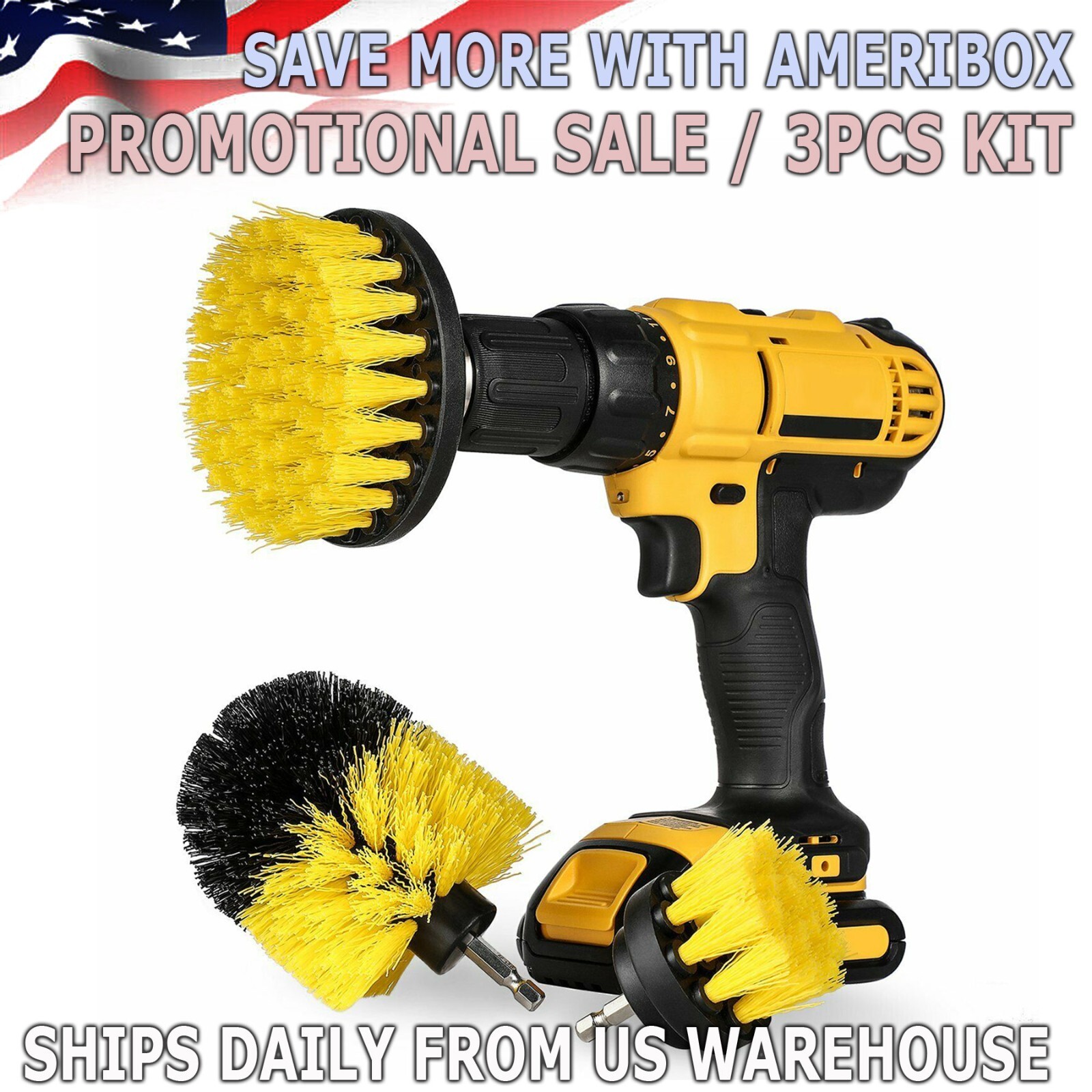Drill Brush Set Power Scrubber Drill Attachments For Carpet Tile Grout Cleaning