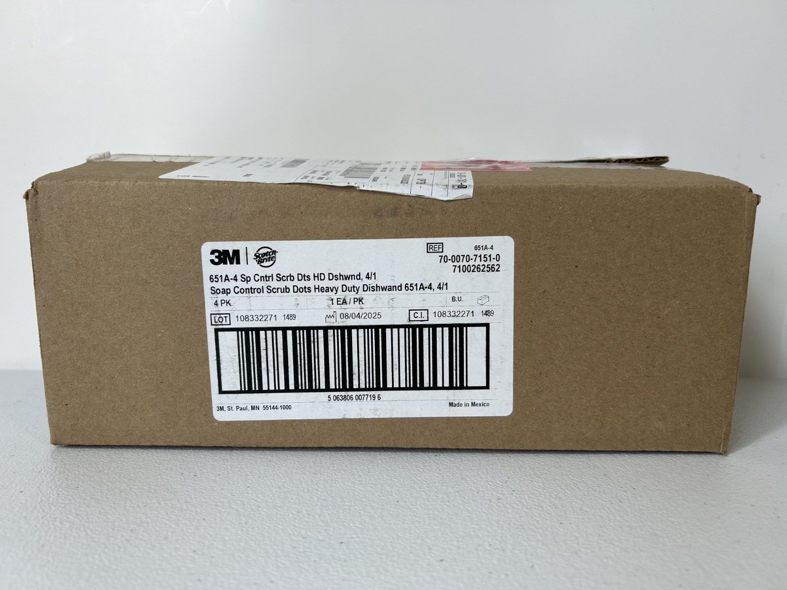 3M Scotch-Brite Soap Control Heavy Duty Scrub Dots Leak-Free Dishwand (Set Of 4)