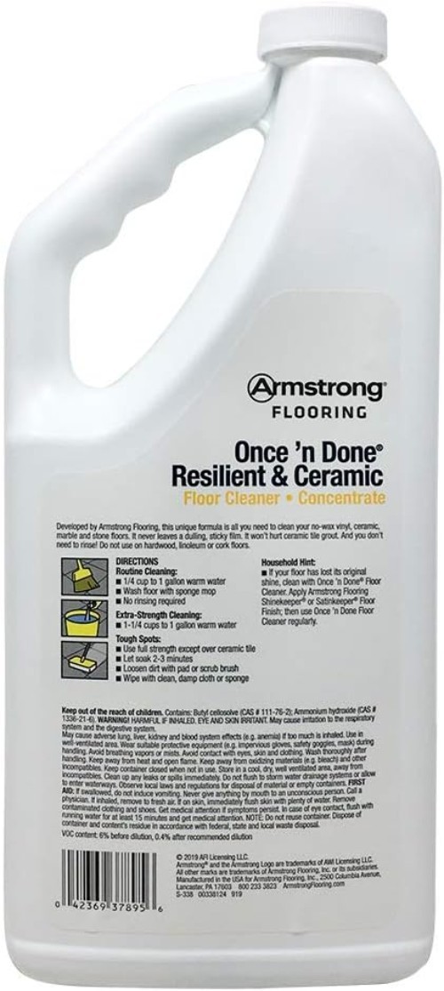 32oz Once ‘N Done Floor Cleaner – Concentrated, Leaves No Residue for Easy Care