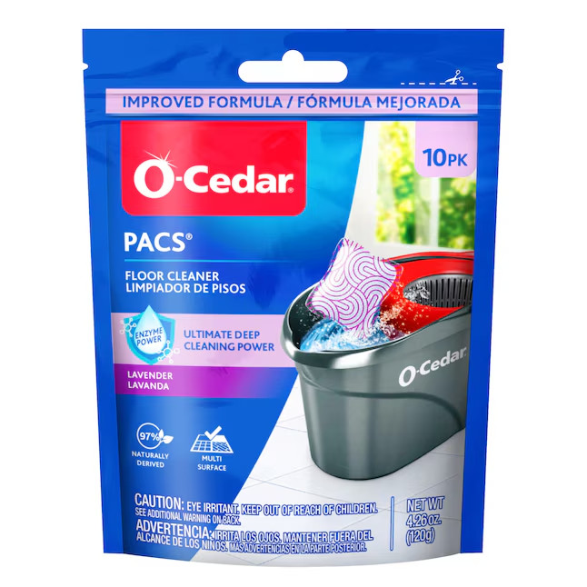 O-Cedar PACS Lavender Packet Floor Cleaner 10 -Count