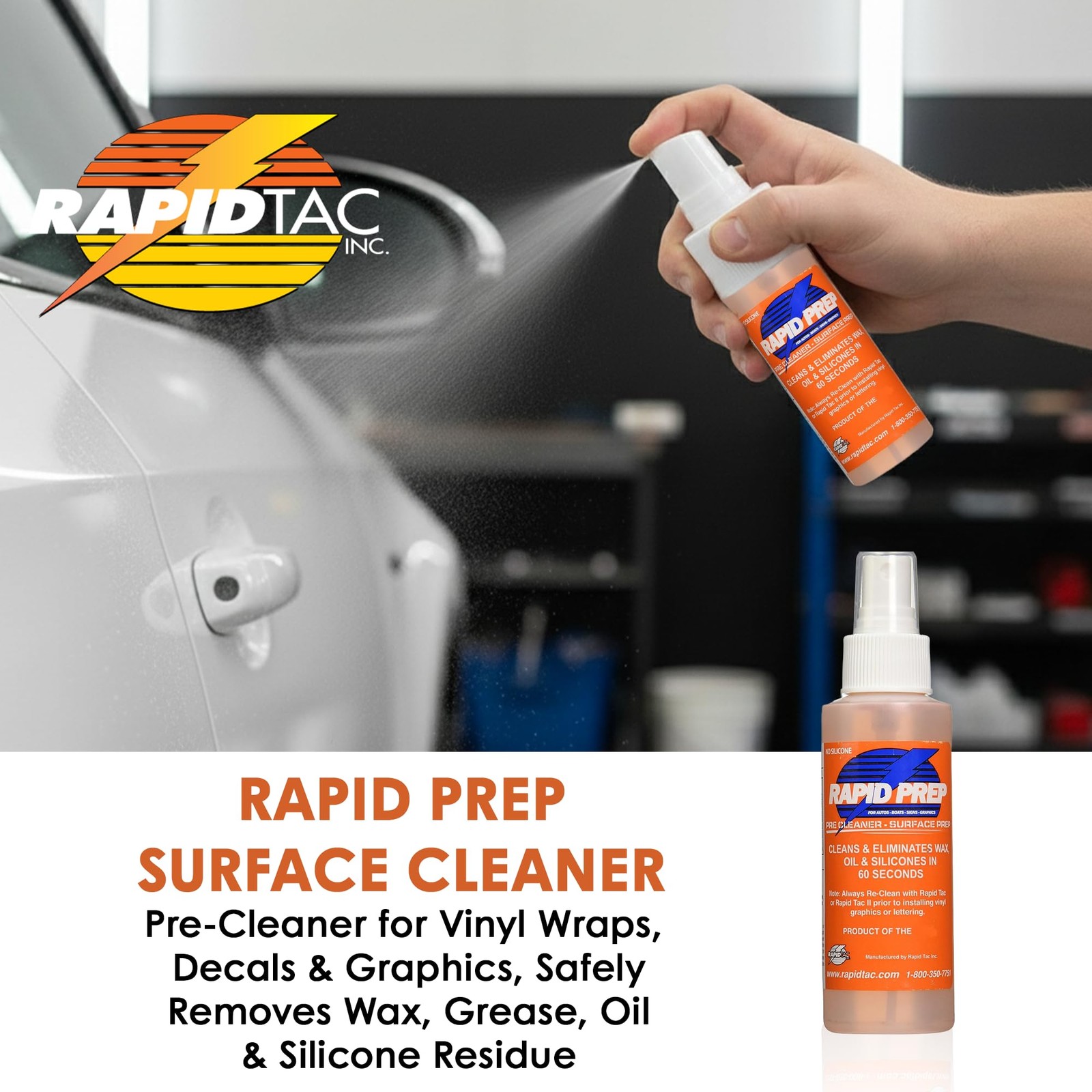 Rapid Prep Surface Cleaner 4 oz | Safe Water Based solution Removes Wax, Grea…