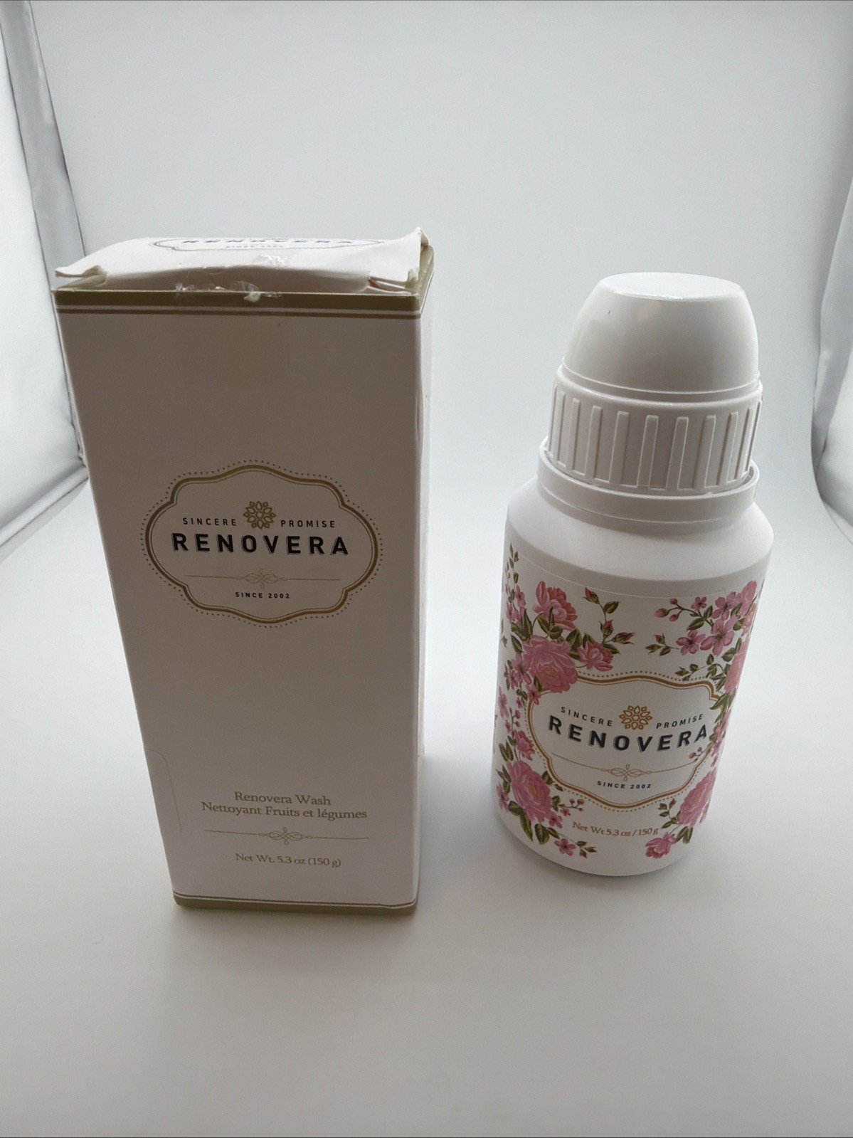 Renovera Fruit & Vegetable Wash Bottle 150g / 5.3 Fl oz New In box