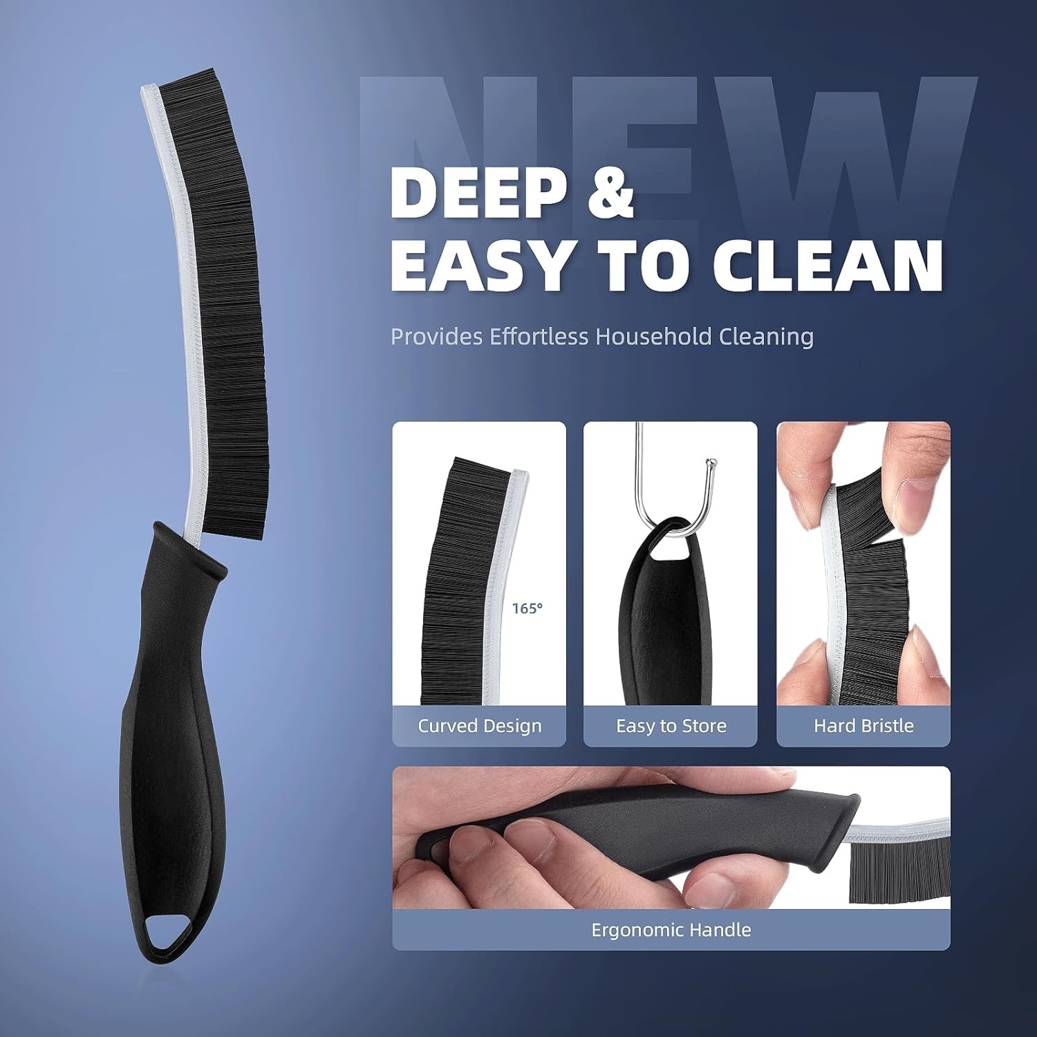 Crevice Cleaning Brushes, Cleaner Scrub Brush Tool for Hard to Tight Space, …