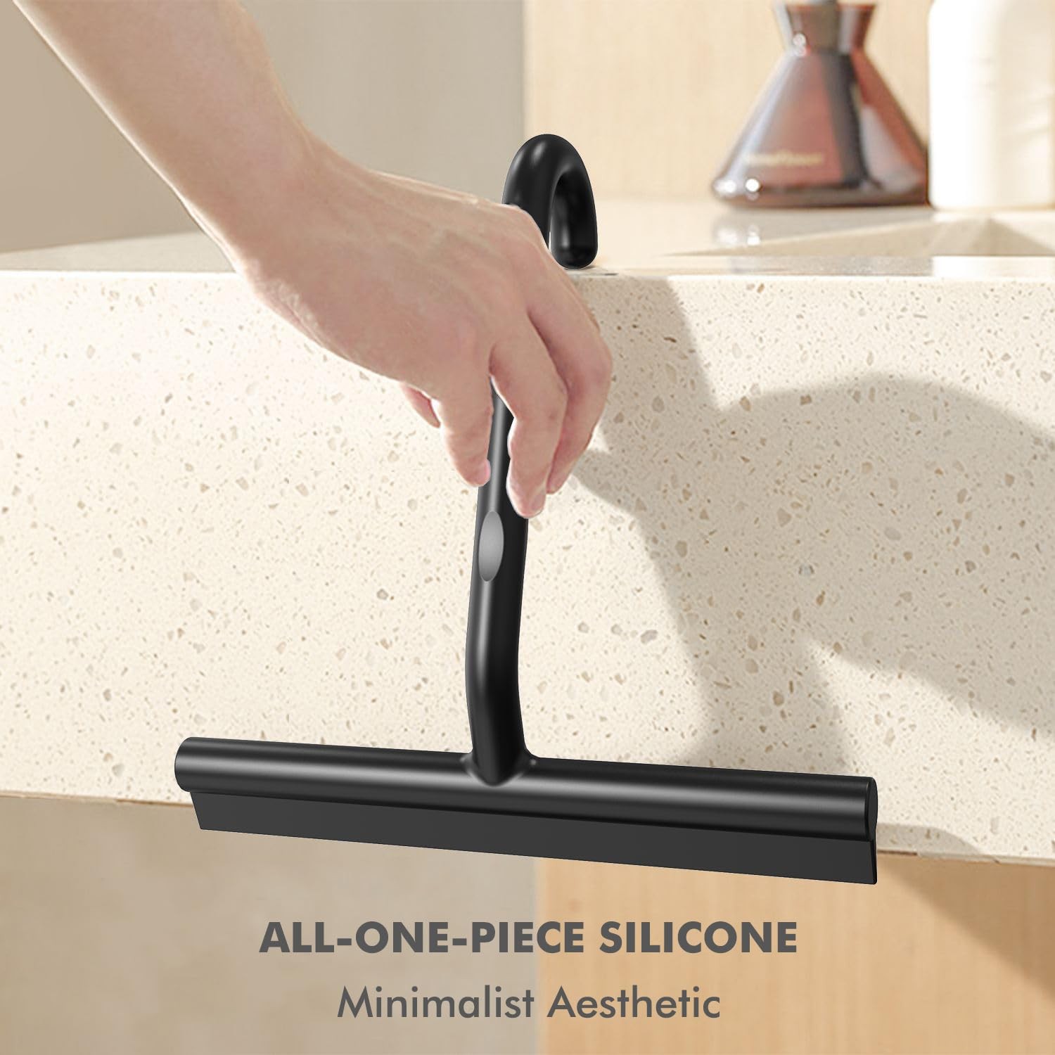 Shower Squeegee with Built-in Hook Design Bathroom Cleaner for Shower, Window
