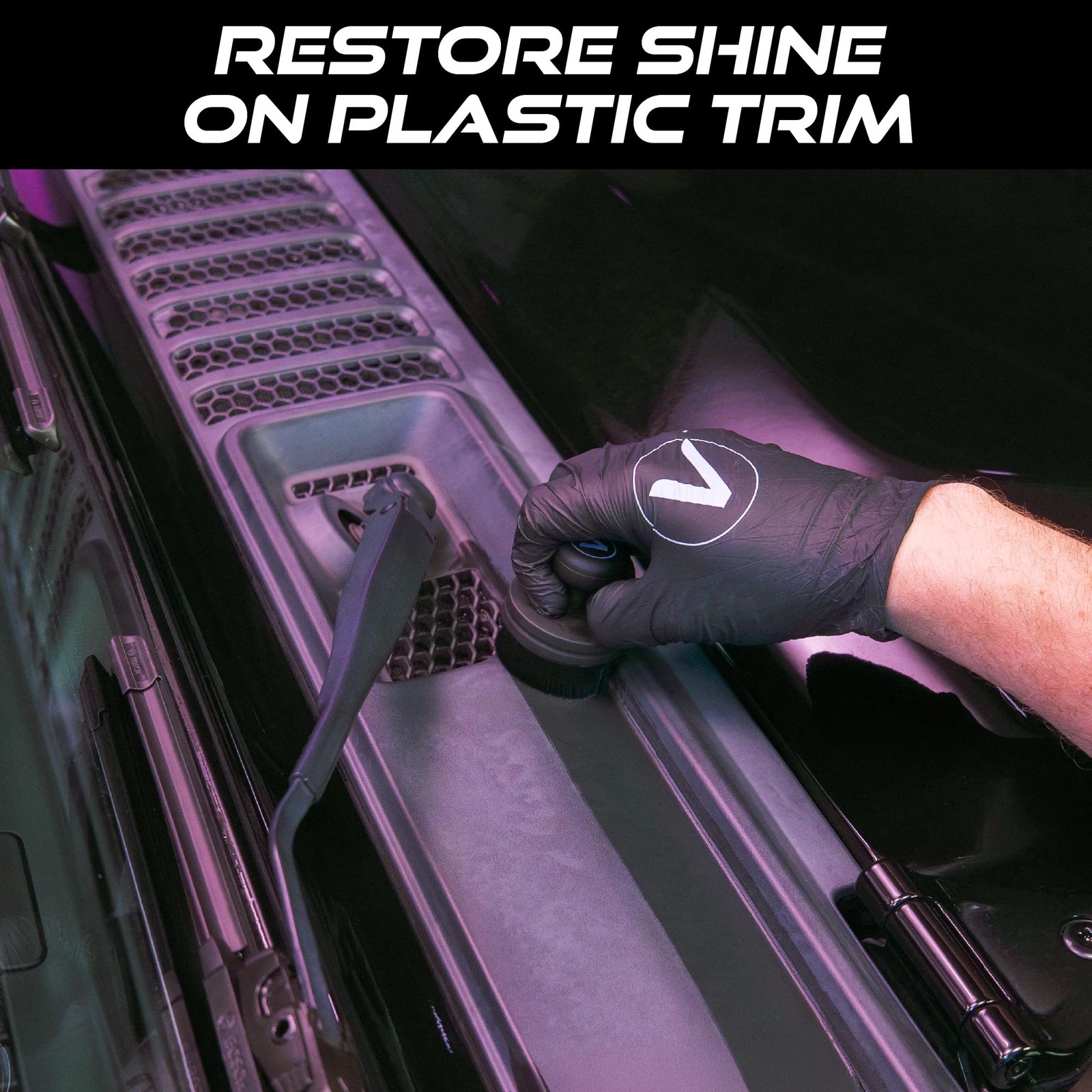 VIKING Tire Shine Applicator Brush, Automotive Dressing Black