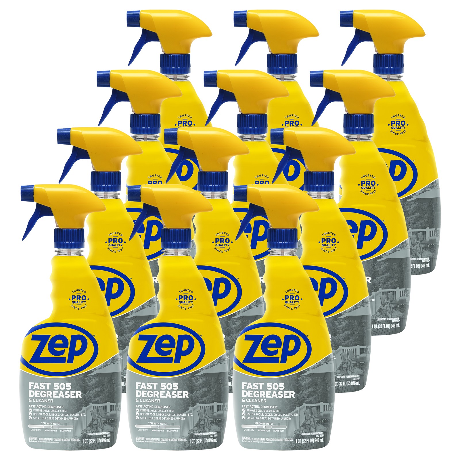 Zep Fast 505 Cleaner and Degreaser – 32 oz (Case of 12) – ZU50521 – Great for