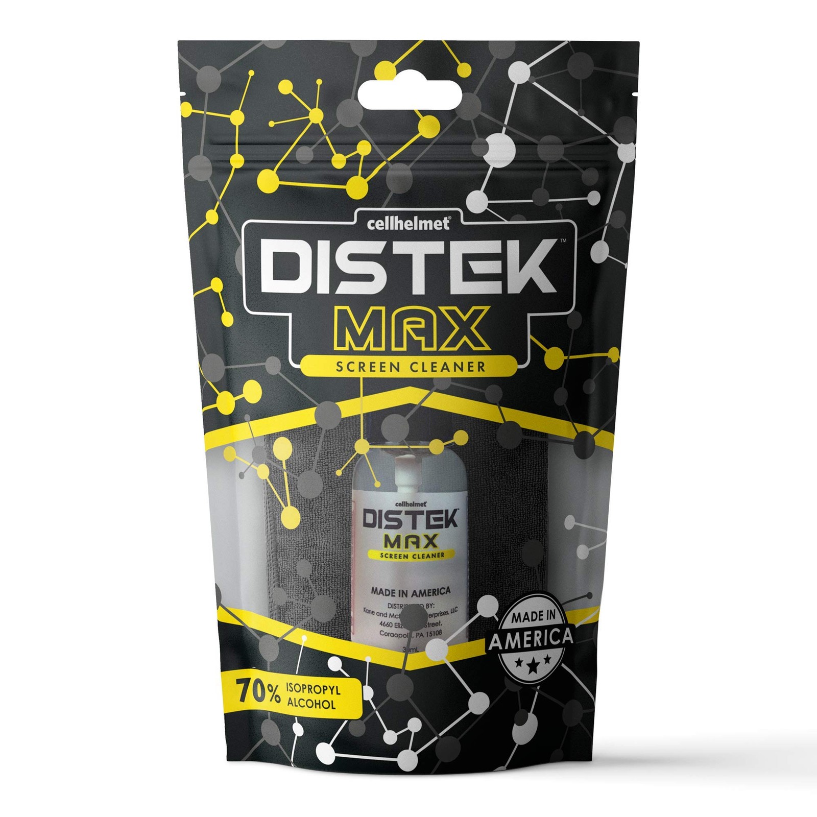 DISTEK Max Screen & Cleaner | 70% Isopropyl Alcohol Formula | Safe for All De…