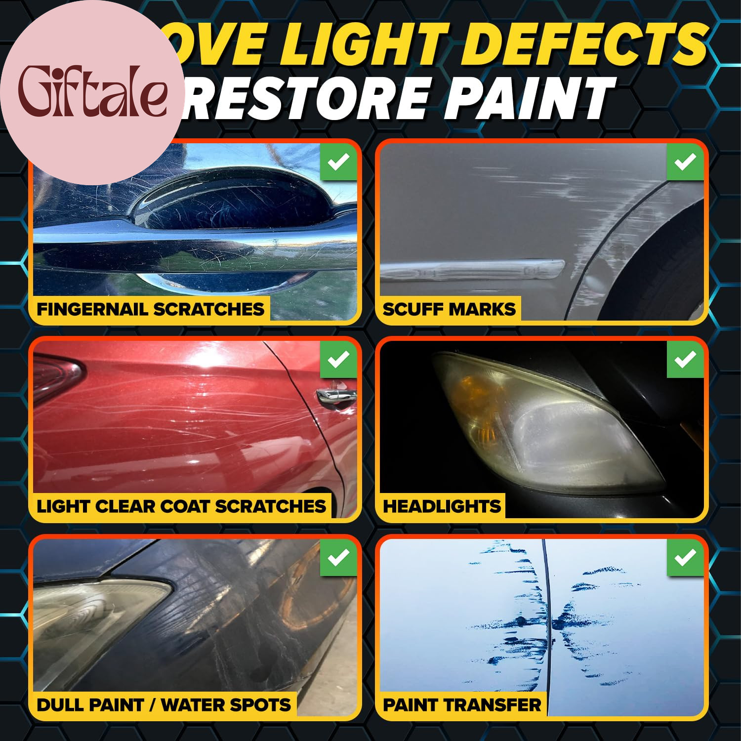 Scratch & Swirl Remover with Ceramic Silk – Car Scratch Remover for Vehicles Pai