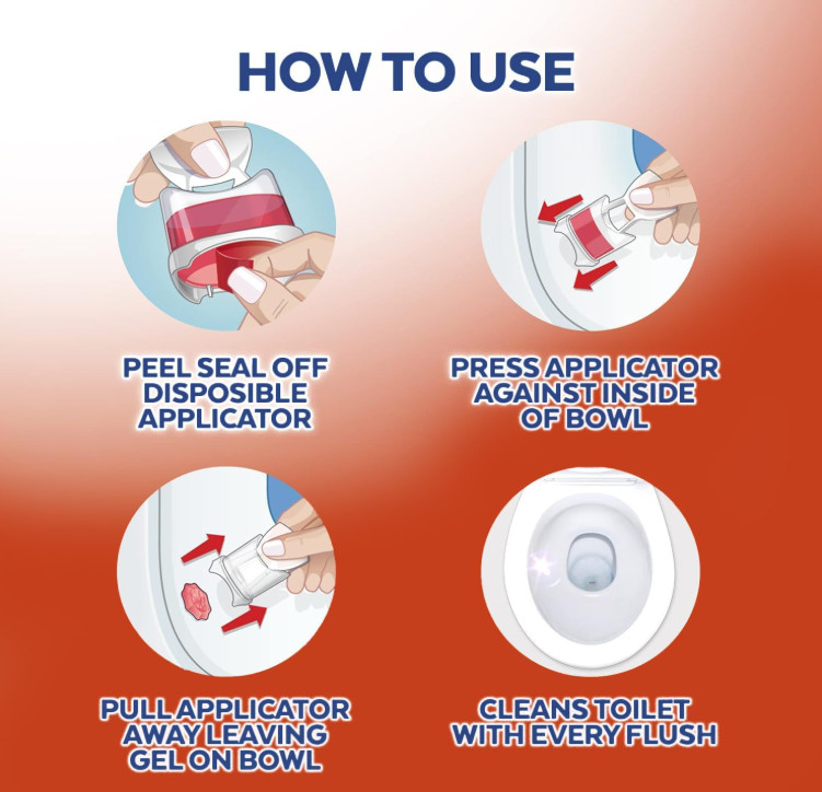 Lysol Click Gel Automatic Toilet Bowl Cleaner, Toilet Gel Stamp, Toilet Freshene