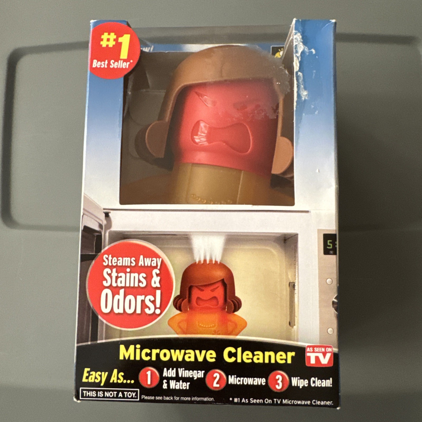 Angry Mama-Easy Microwave Steam-Stains & Odors Cleaner Cleanser-New