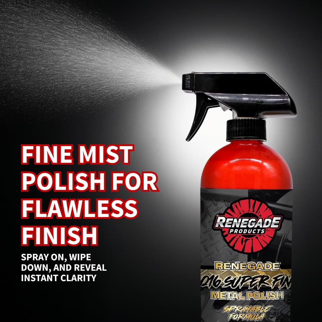 Extra Fine Sprayable Metal Polish HighGloss Finish for Aluminum & Steel 16