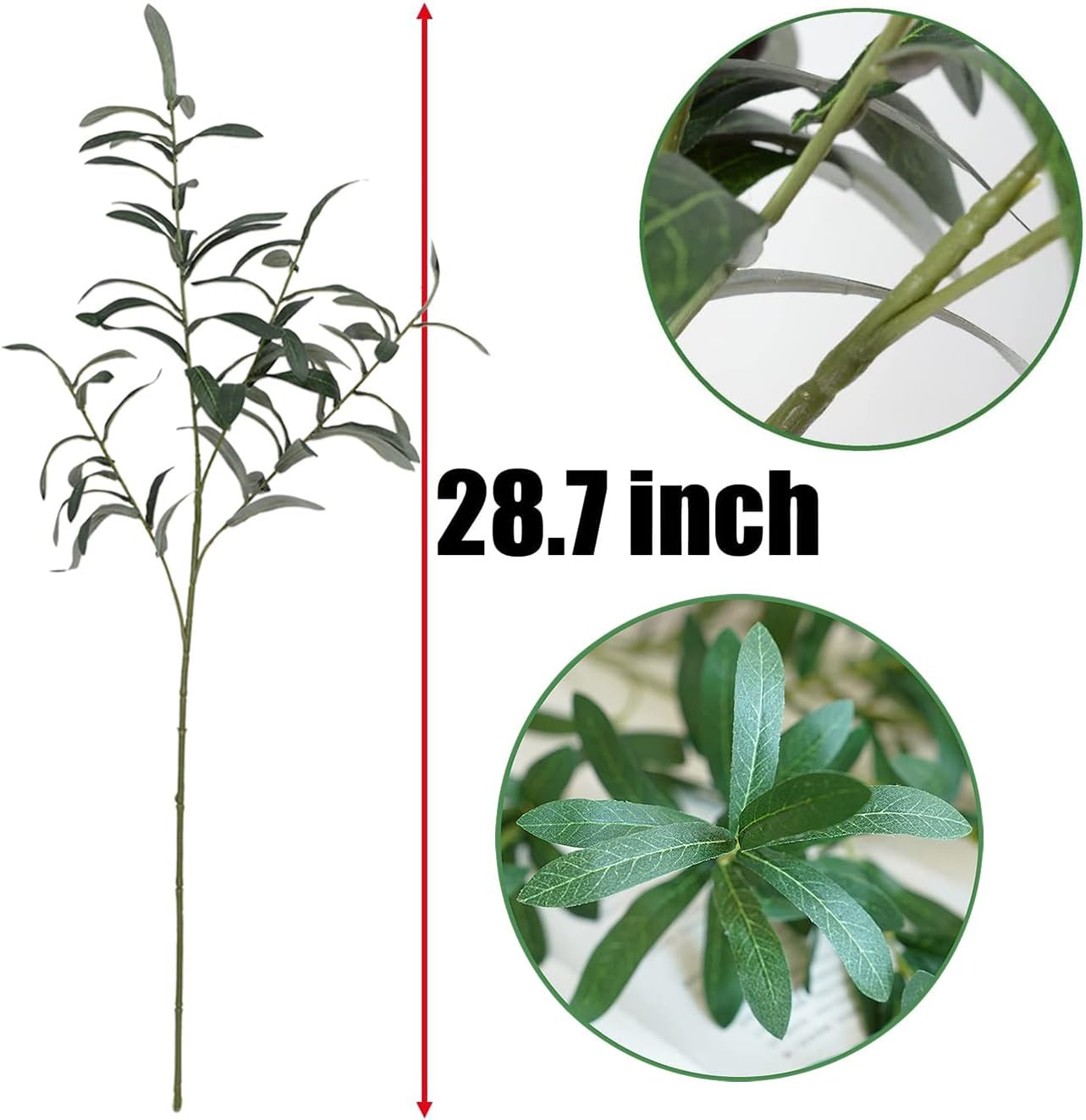Szjias Olive Branches for Vases Faux Olive Branch Fake Olive Tree Branches Olive