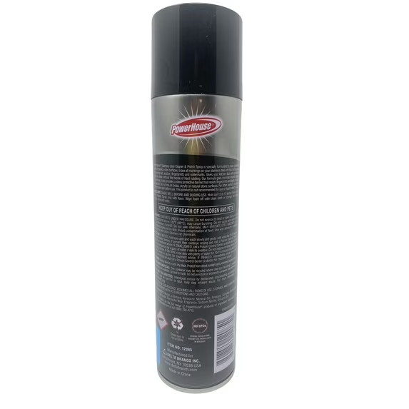 PowerHouse Streak Free Stainless Steel Cleaner & Polish, 8 oz – 3pk