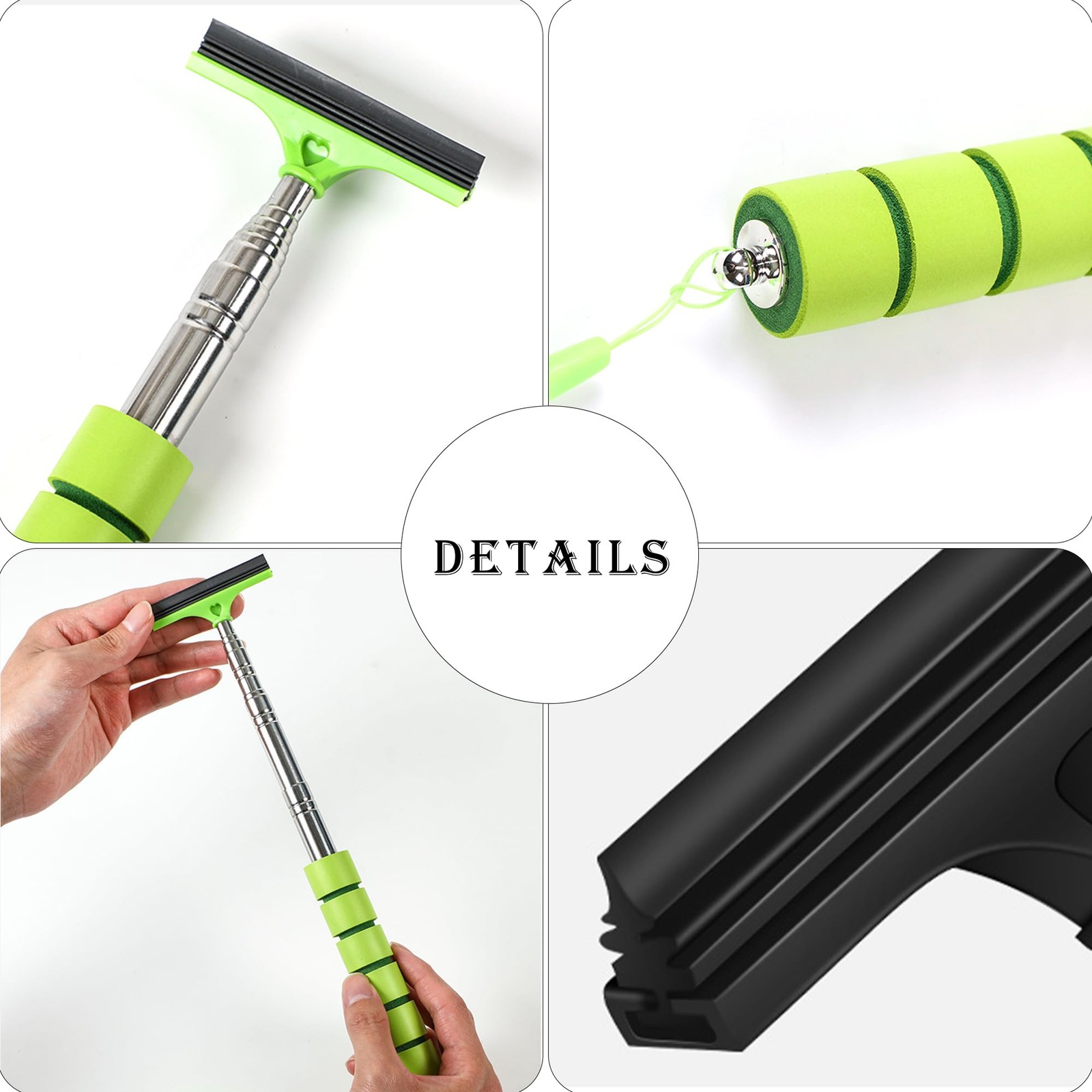 3 PCS Side Mirror Squeegee Car Mirror Squeegee Retractable Car Rearview Mirror