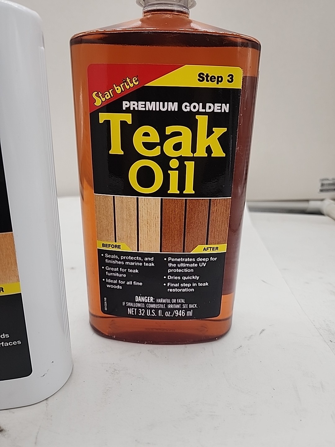STAR BRITE Premium Teak Care Kit Marine Grade Cleaner Oil 32 Fl Oz Pack of 3