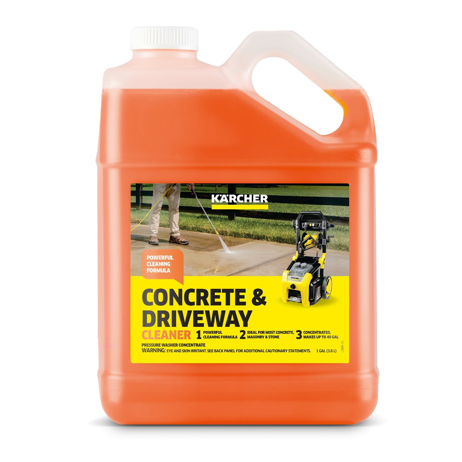 Kärcher Pressure Washer Detergent, Concrete & Driveway Cleaner – 1 Gallon
