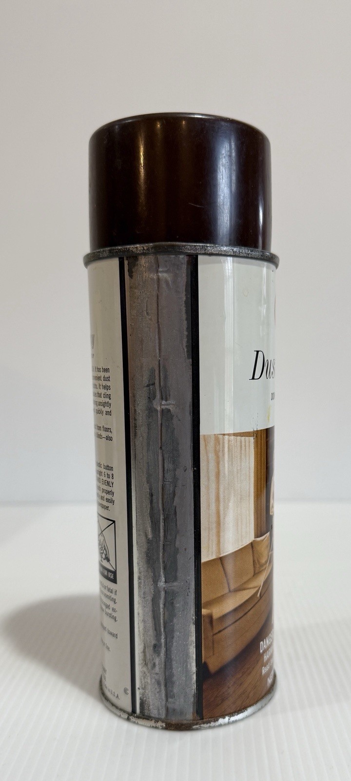 VTG Fuller Brush Company DUSTER SPRAY Can FULL Retro Graphic Advertising