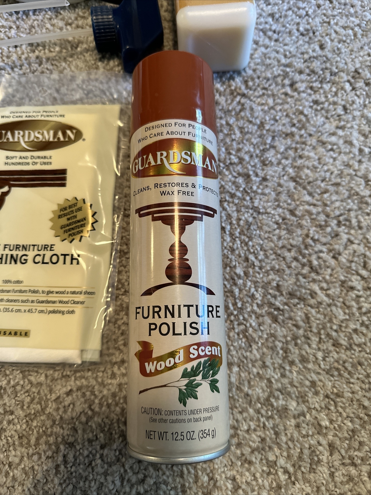 Guardsman Furniture Care Kit. Leather Cleaner, Hardwood, Dusted. Brand New