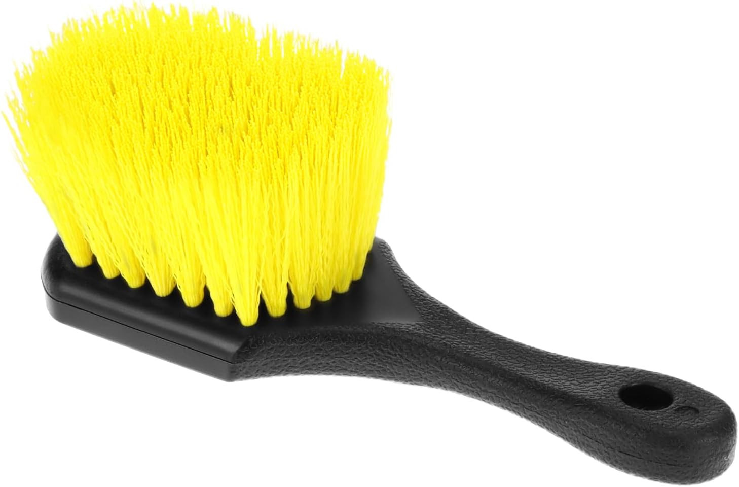 8″ Utility Scrub Brush with Plastic Handle and Yellow Polypropylene Bristles, 2