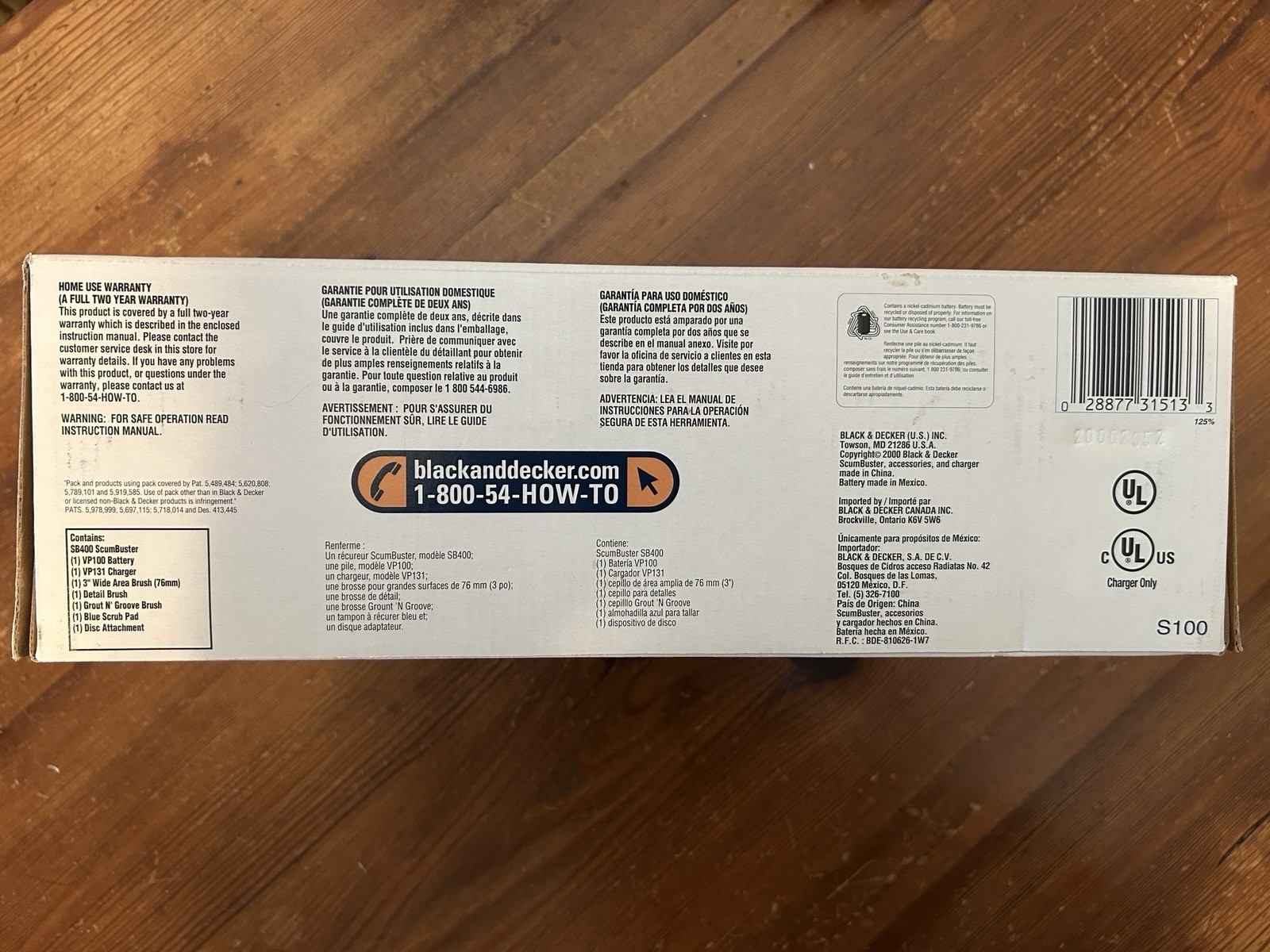 BLACK+DECKER ScumBuster S100 Cordless Wet Scrub Brush – BRAND NEW- 4 pc