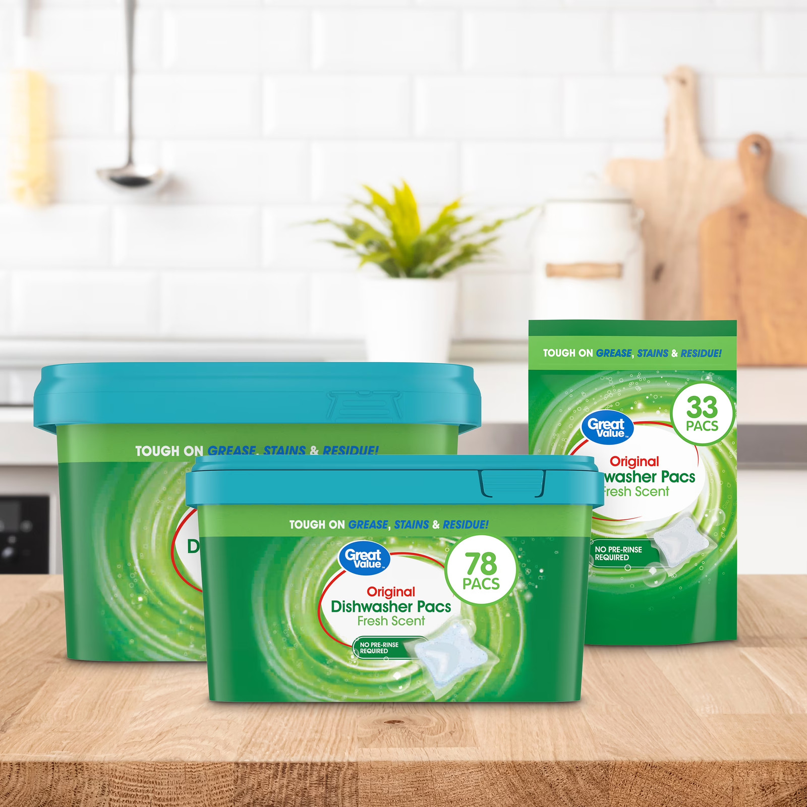 Automatic Dishwasher Pacs, Fresh Scent, 78 Count