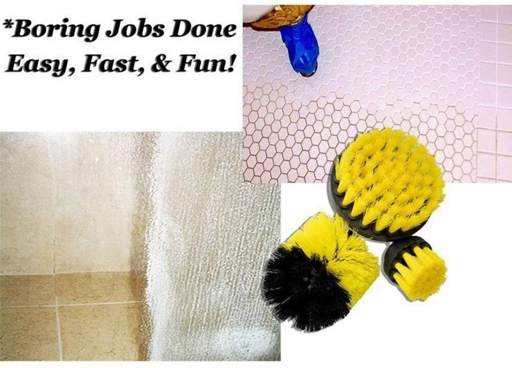 Drill Brush Set Power Scrubber Drill Attachments For Carpet Tile Grout Cleaning