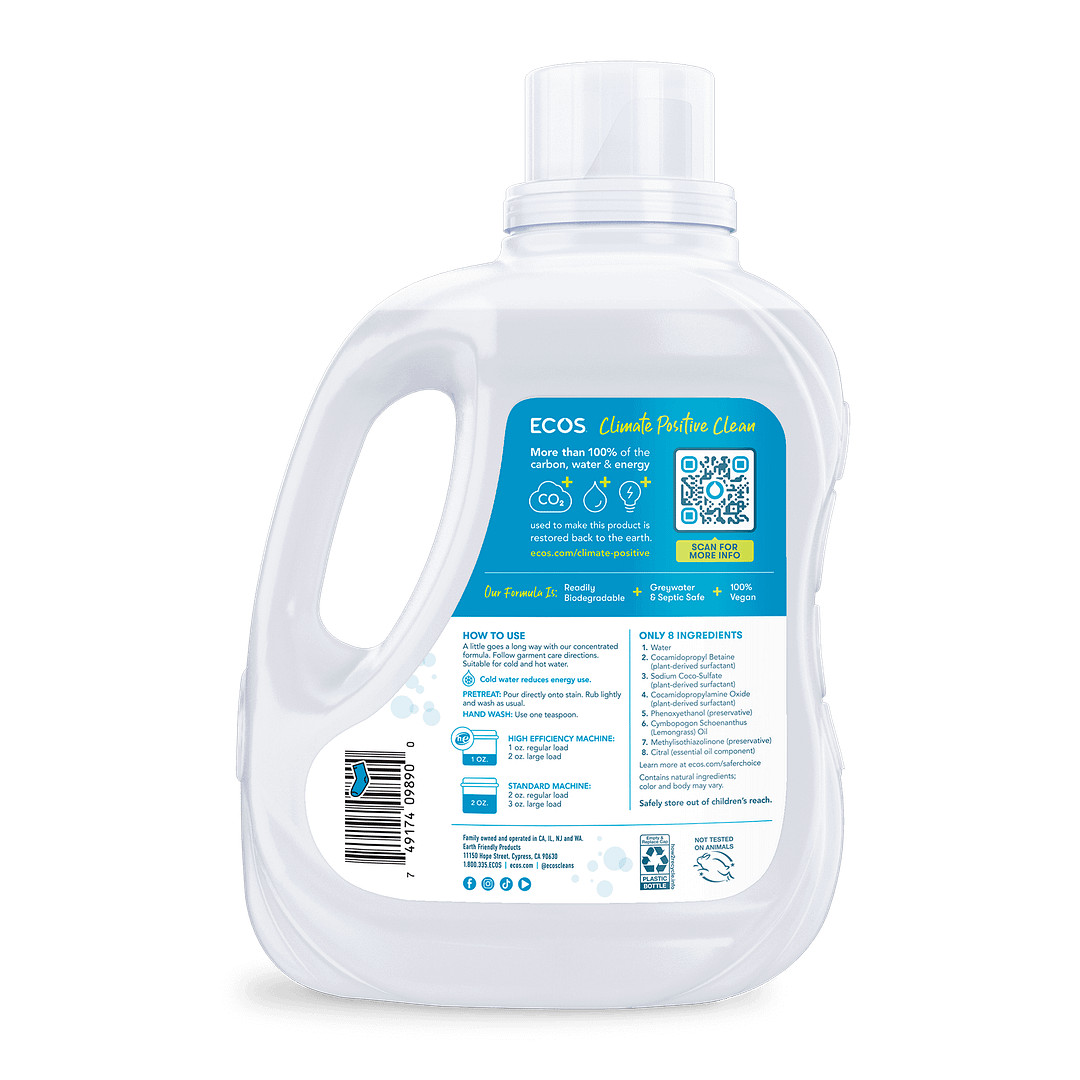 Eco’s Laundry Lemongrass 100 oz (Pack of 4)