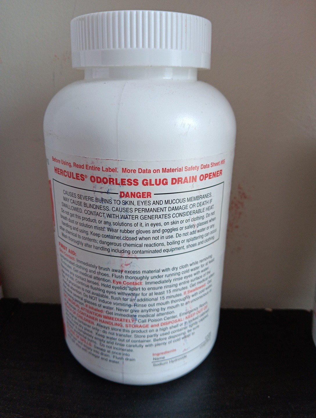 Oatey Hercules Glug Crystals Drain Opener – 20oz + bonus