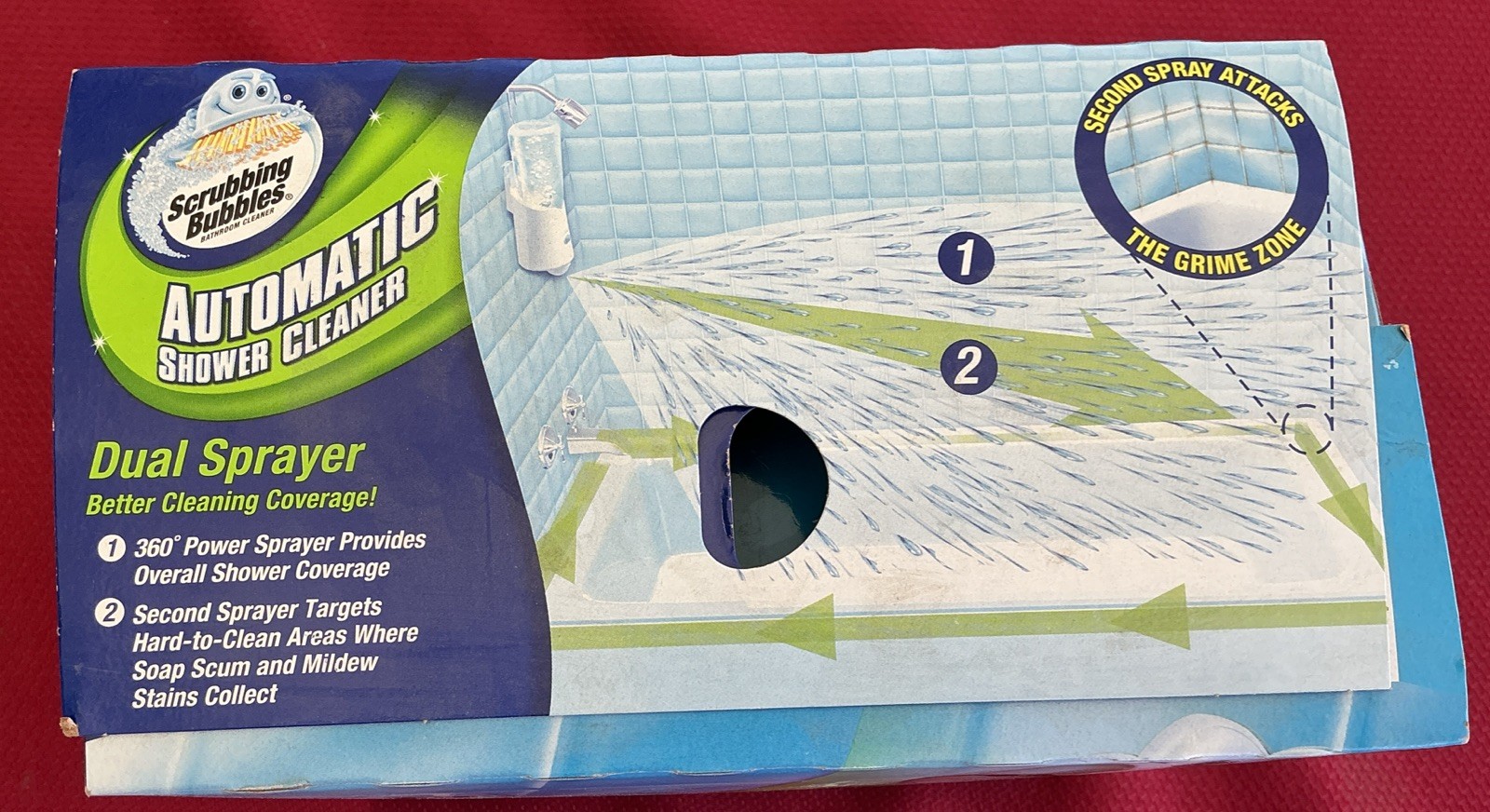 NIB Scrubbing Bubbles Automatic Shower Cleaner Kit Dual Spray with Solution 2009
