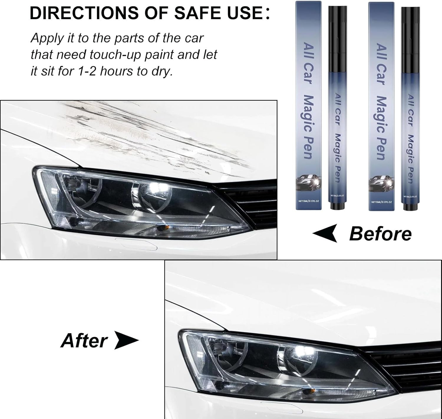 All Car Magic Pen, Magic Car Scratch Removal Pen, Lasting Car Scratch Remover, Q