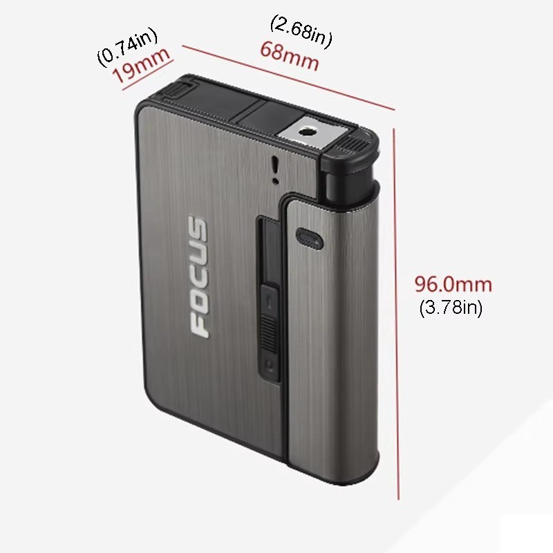 Automatic Cigarette Case – Metal Holder Box for 10 King Size