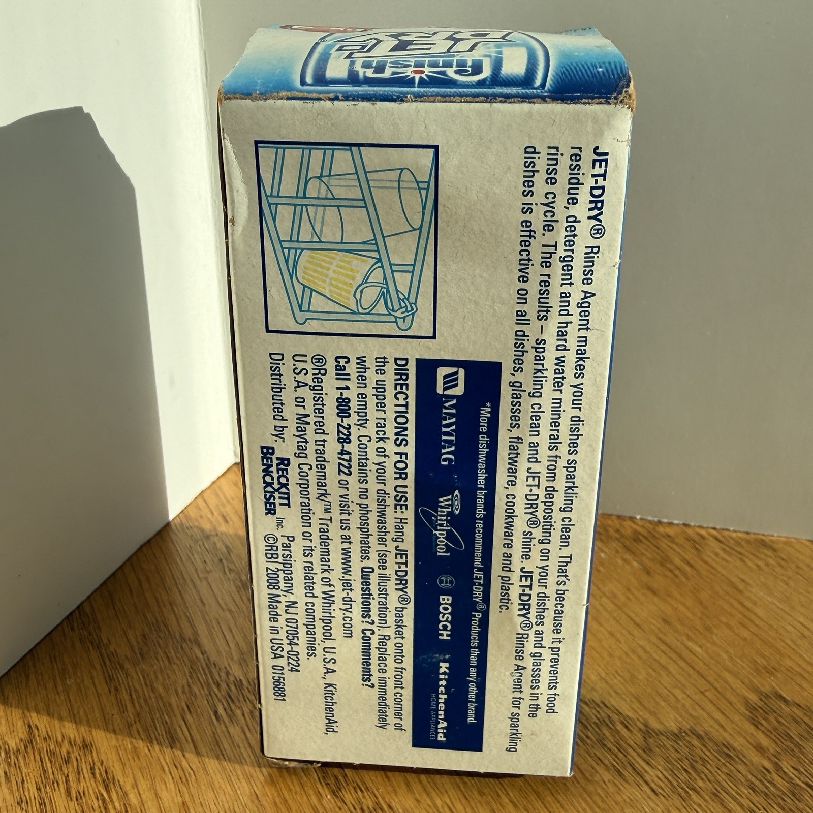 Jet-Dry Sparkle Rinse Agent For Dishwasher Lemon Scent One Box of 2 Baskets NOS
