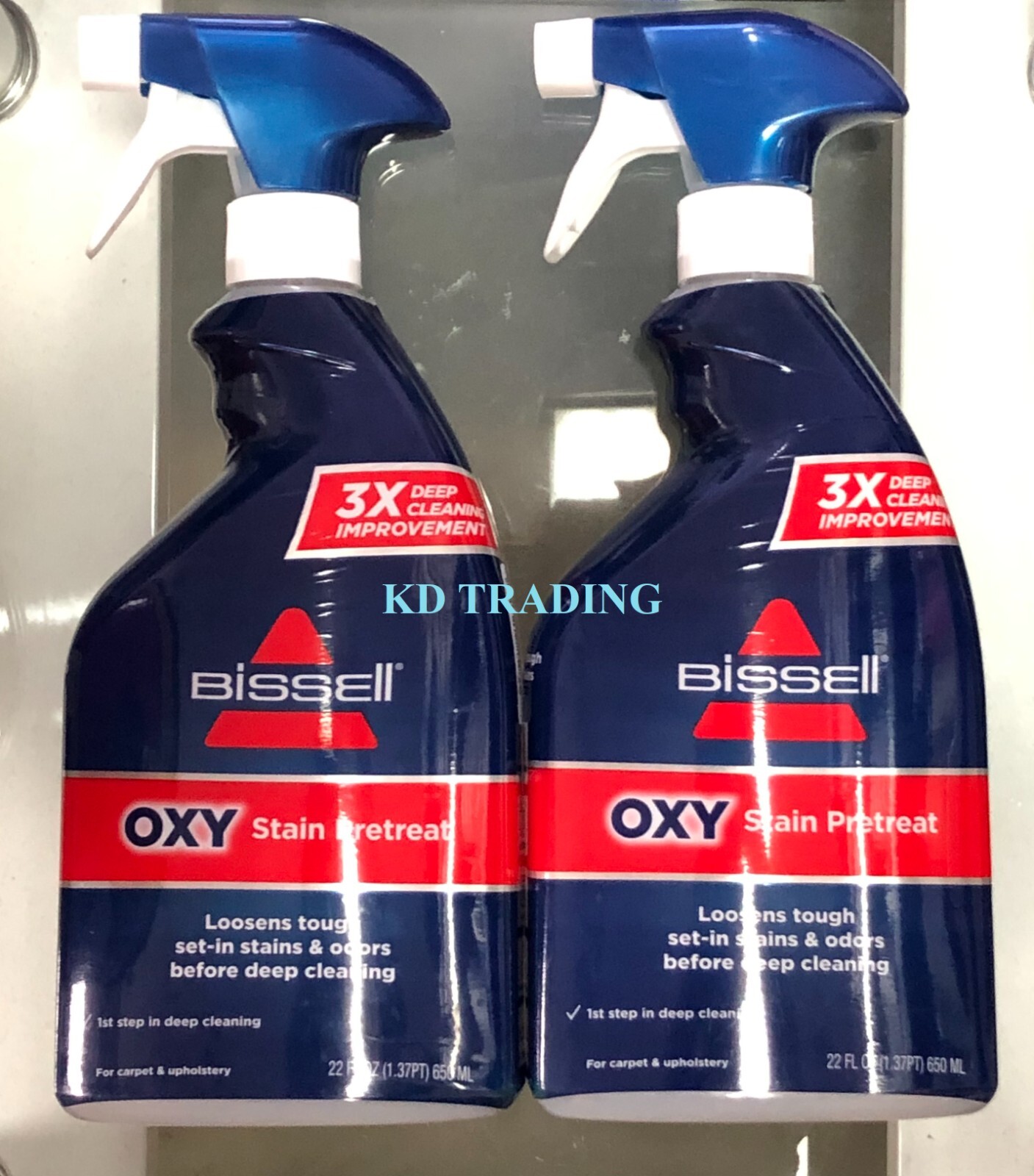 (2-Pack) Bissell OXY Carpet Rug Upholstery STAIN PRETREAT 1-Step Deep Cleaning