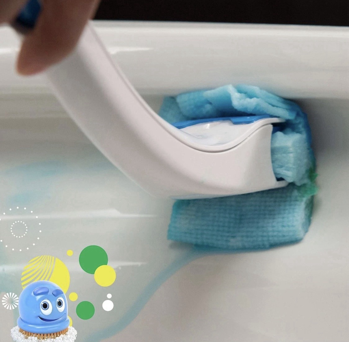 Scrubbing Bubbles Toilet Bowl Brush and Holder with Cleaner Refill Pads, Fresh B