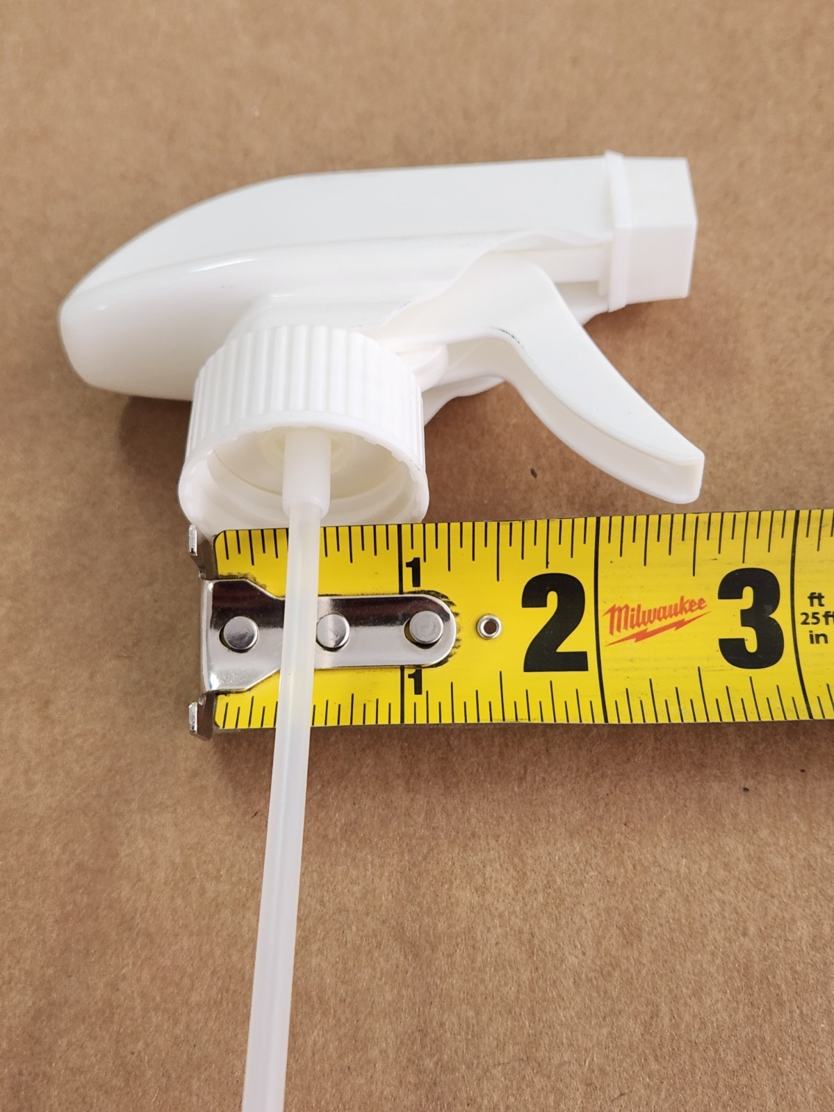 25 Impact White Plastic Spray/Stream/Off Sprayer Bottle Trigger Nozzle 10″ Tube