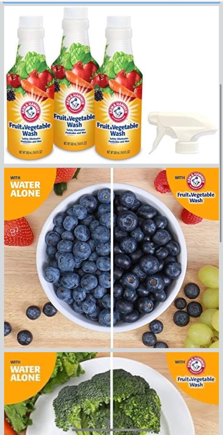 Arm & Hammer Fruit & Vegetable Wash – 3 Pack, 16.9 Oz Each T1